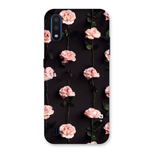 Pink Roses Back Case for Galaxy M01