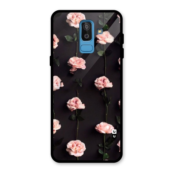 Pink Roses Glass Back Case for Galaxy J8