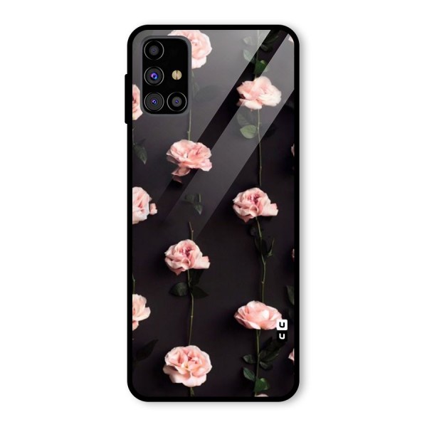 Pink Roses Glass Back Case for Galaxy M31s