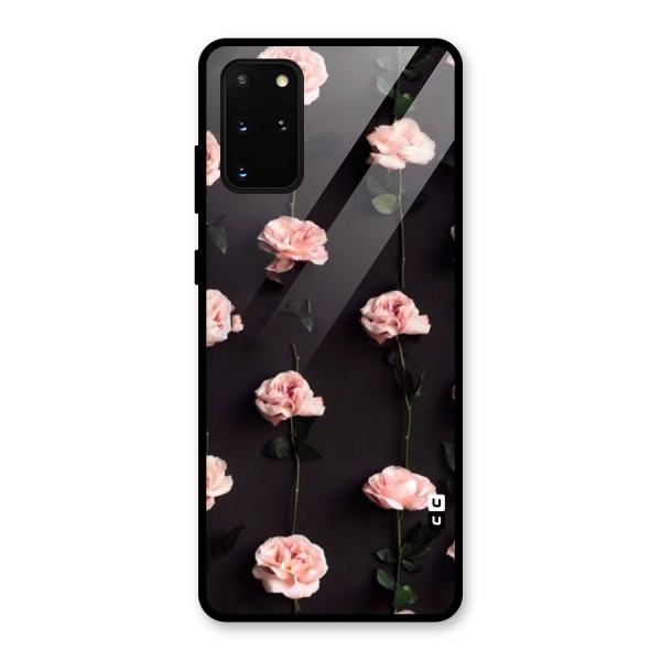 Pink Roses Glass Back Case for Galaxy S20 Plus