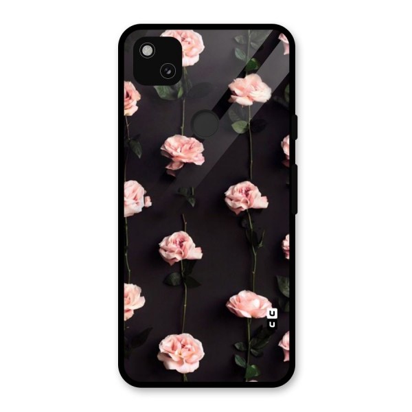 Pink Roses Glass Back Case for Google Pixel 4a