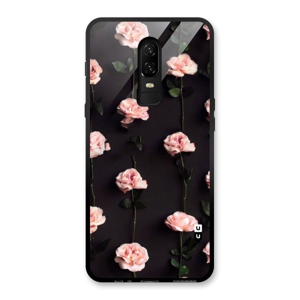 Pink Roses Glass Back Case for OnePlus 6