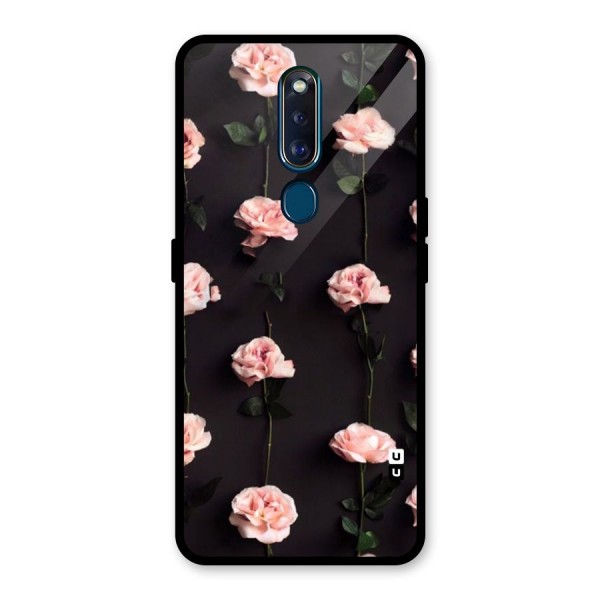 Pink Roses Glass Back Case for Oppo F11 Pro