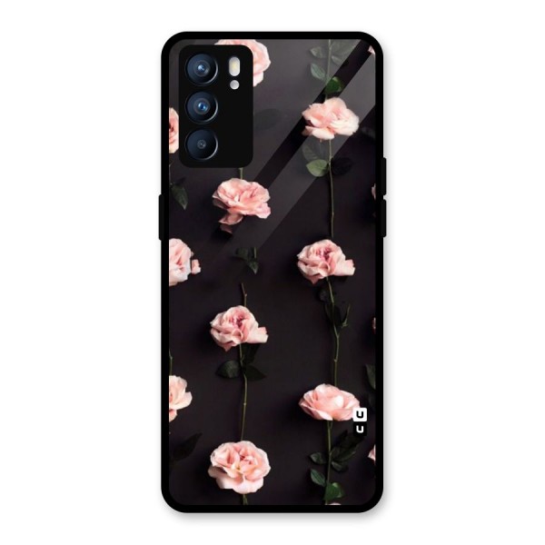 Pink Roses Glass Back Case for Oppo Reno6 5G