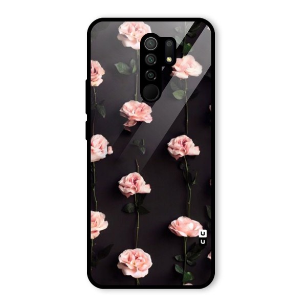 Pink Roses Glass Back Case for Redmi 9 Prime