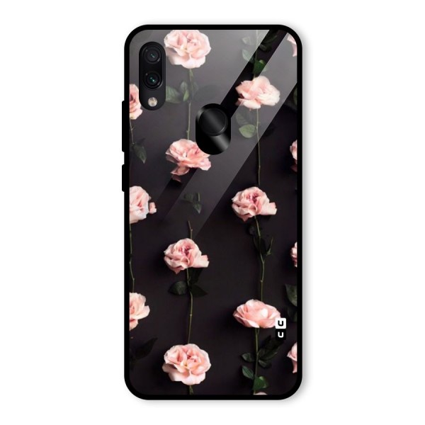 Pink Roses Glass Back Case for Redmi Note 7S