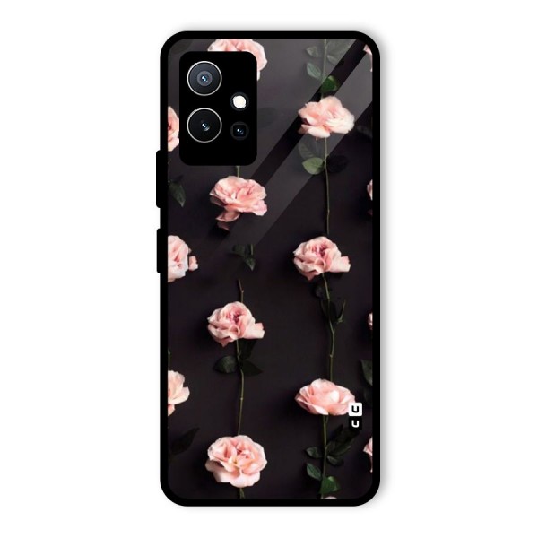 Pink Roses Glass Back Case for Vivo T1 5G