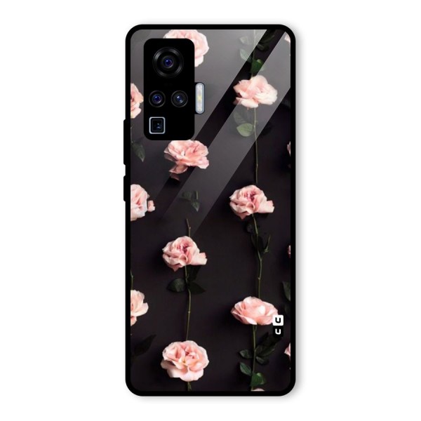 Pink Roses Glass Back Case for Vivo X50 Pro