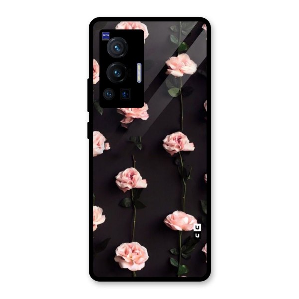 Pink Roses Glass Back Case for Vivo X70 Pro