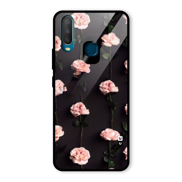 Pink Roses Glass Back Case for Vivo Y12