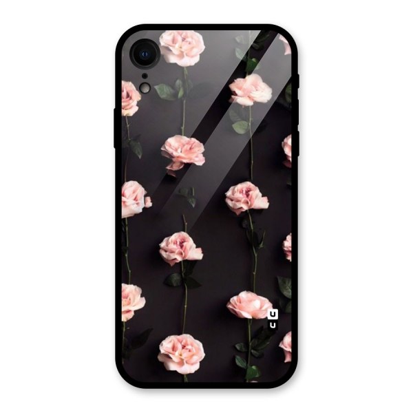 Pink Roses Glass Back Case for XR