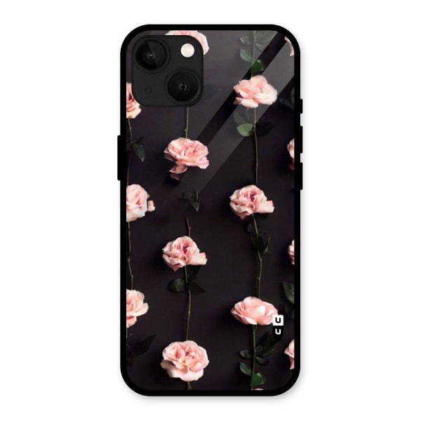 Pink Roses Glass Back Case for iPhone 13