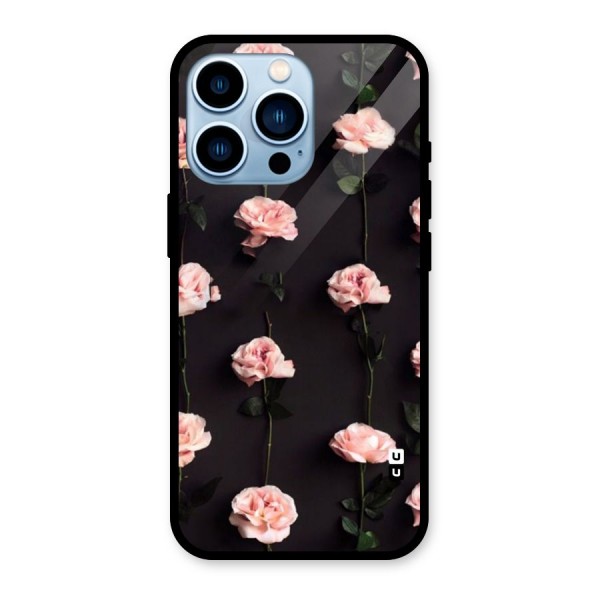 Pink Roses Glass Back Case for iPhone 13 Pro