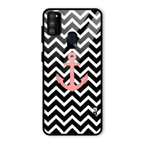 Pink Sailor Glass Back Case for Galaxy M21