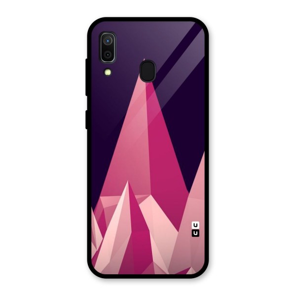 Pink Sharp Glass Back Case for Galaxy A30