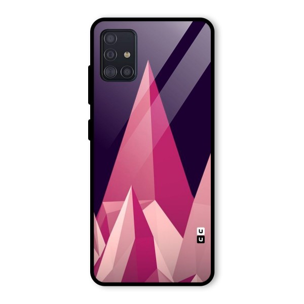 Pink Sharp Glass Back Case for Galaxy A51