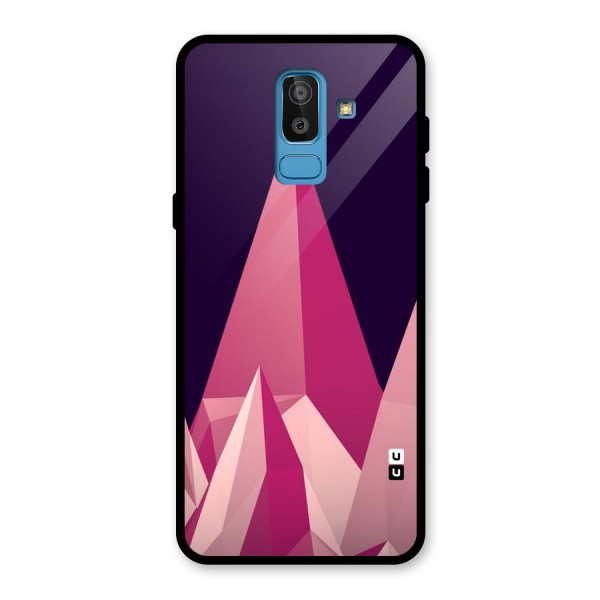 Pink Sharp Glass Back Case for Galaxy J8