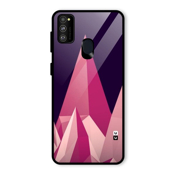 Pink Sharp Glass Back Case for Galaxy M21