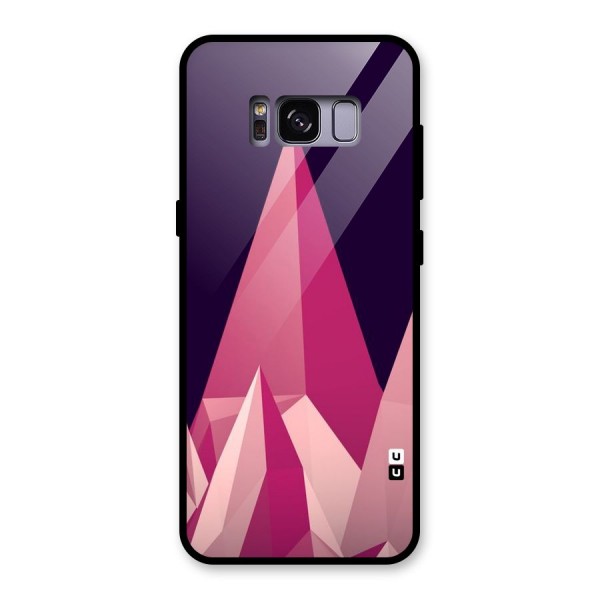 Pink Sharp Glass Back Case for Galaxy S8