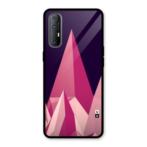 Pink Sharp Glass Back Case for Oppo Reno3 Pro