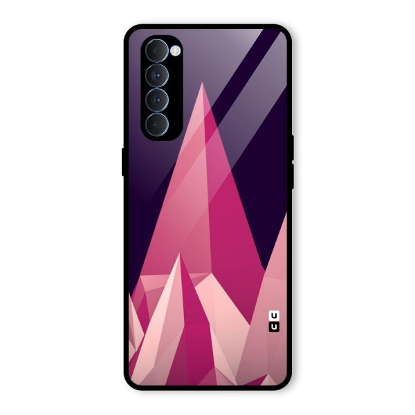 Pink Sharp Glass Back Case for Oppo Reno4 Pro