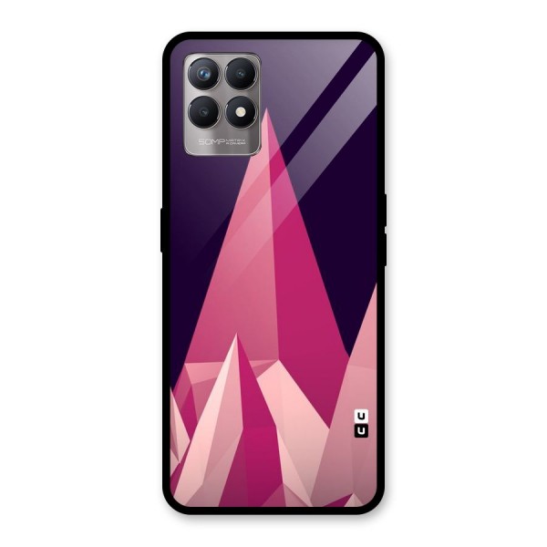 Pink Sharp Glass Back Case for Realme 8i