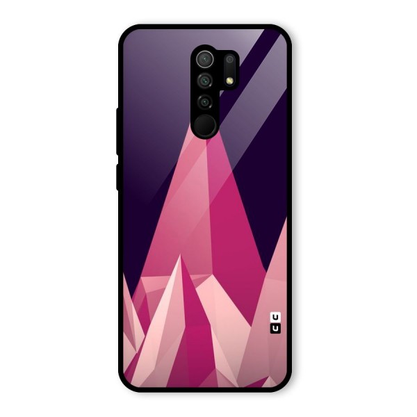 Pink Sharp Glass Back Case for Redmi 9 Prime