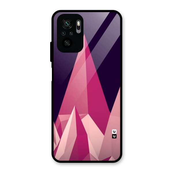 Pink Sharp Glass Back Case for Redmi Note 10