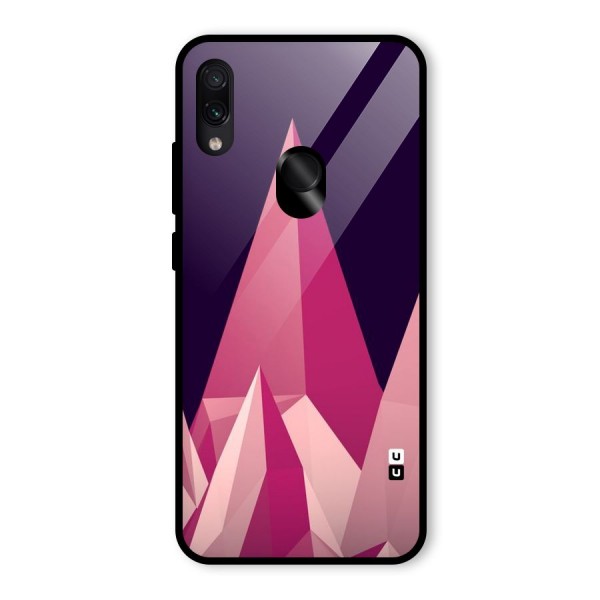 Pink Sharp Glass Back Case for Redmi Note 7