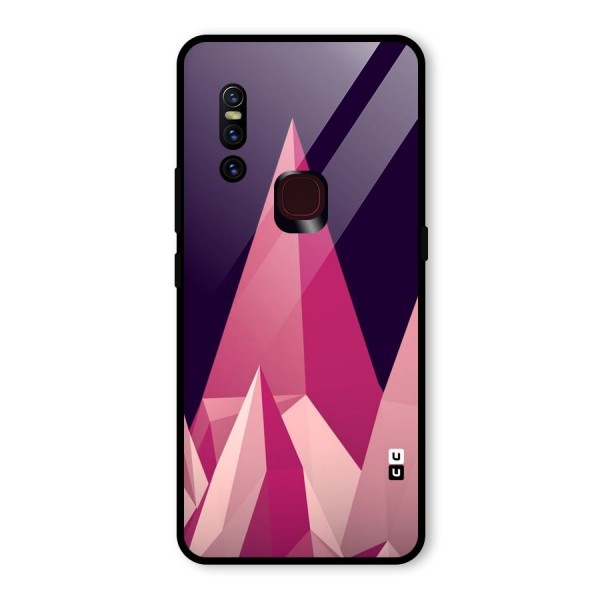 Pink Sharp Glass Back Case for Vivo V15