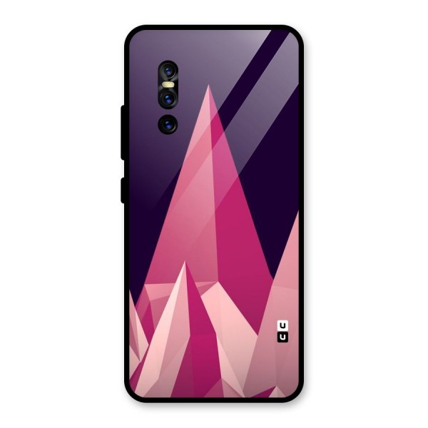 Pink Sharp Glass Back Case for Vivo V15 Pro