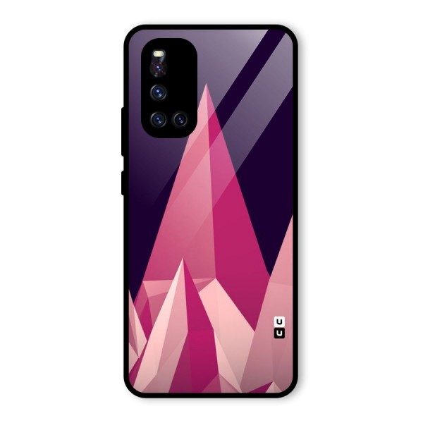 Pink Sharp Glass Back Case for Vivo V19