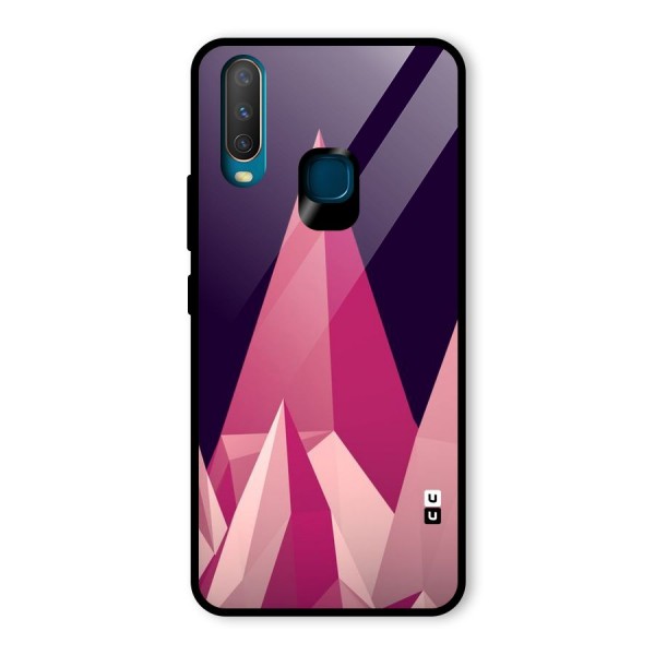 Pink Sharp Glass Back Case for Vivo Y15