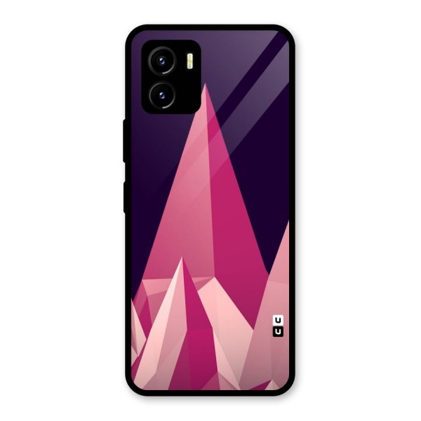 Pink Sharp Glass Back Case for Vivo Y15s