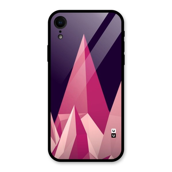 Pink Sharp Glass Back Case for XR