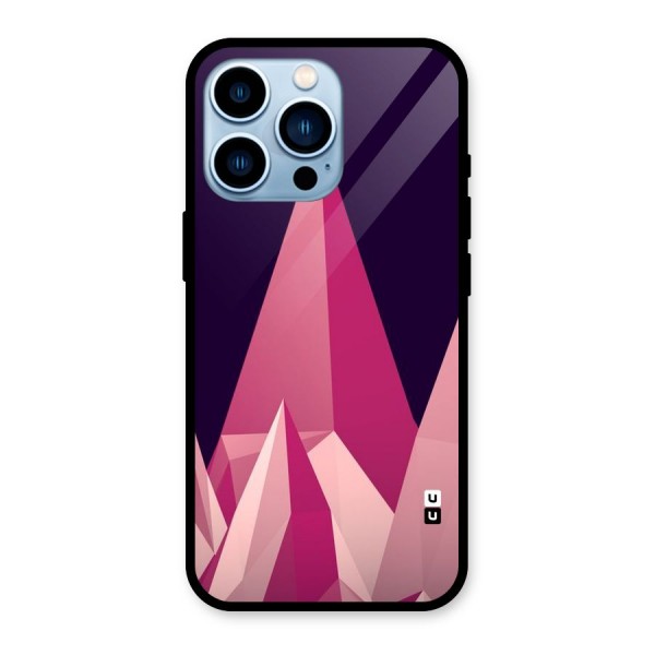 Pink Sharp Glass Back Case for iPhone 13 Pro