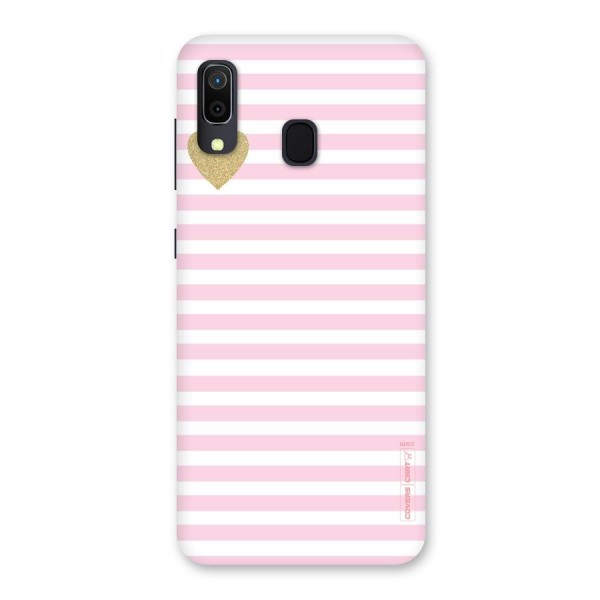 Pink Stripes Back Case for Galaxy A20