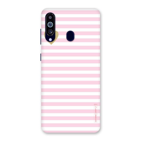 Pink Stripes Back Case for Galaxy A60