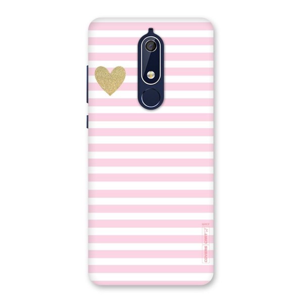 Pink Stripes Back Case for Nokia 5.1