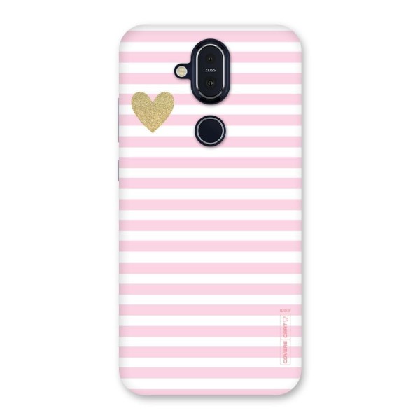 Pink Stripes Back Case for Nokia 8.1