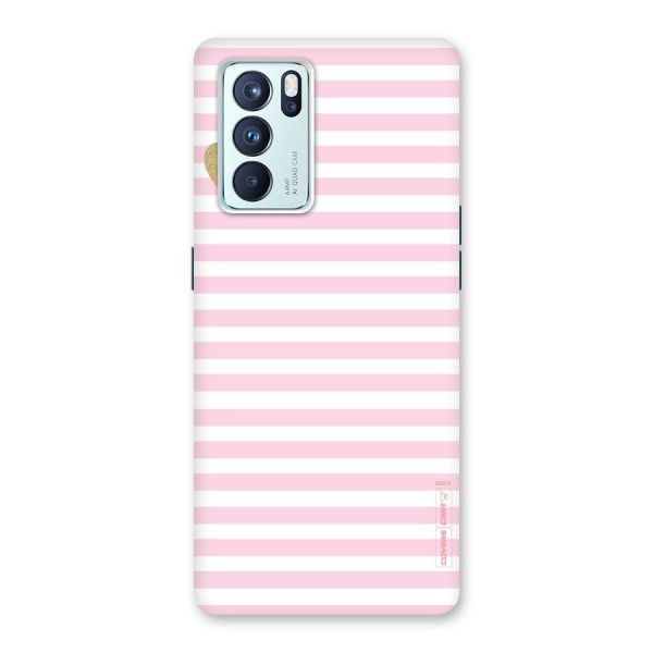 Pink Stripes Back Case for Oppo Reno6 Pro 5G