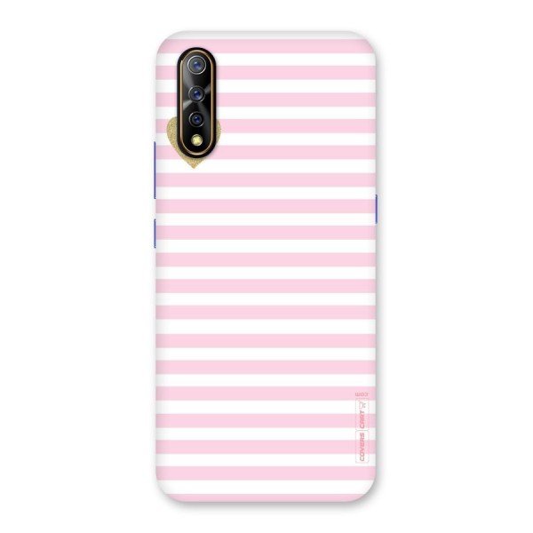 Pink Stripes Back Case for Vivo S1