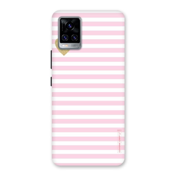 Pink Stripes Back Case for Vivo V20 Pro