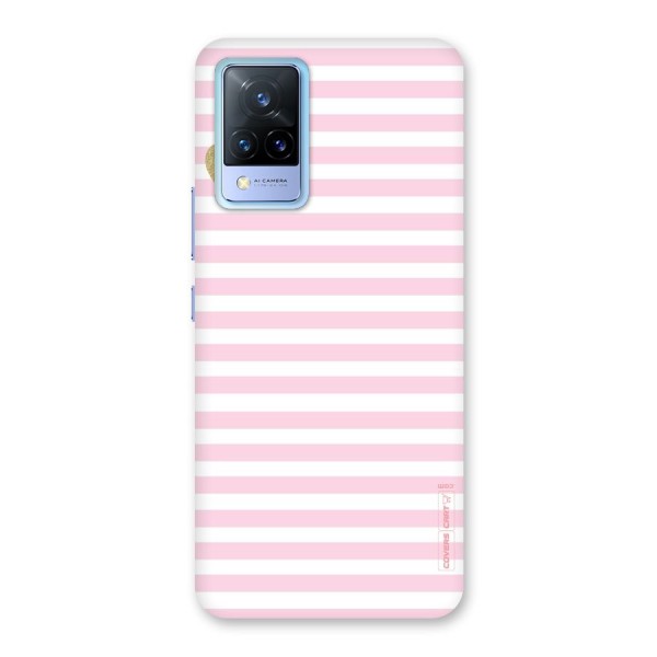 Pink Stripes Back Case for Vivo V21 5G