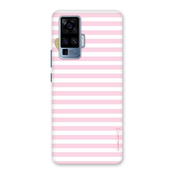 Pink Stripes Back Case for Vivo X50 Pro