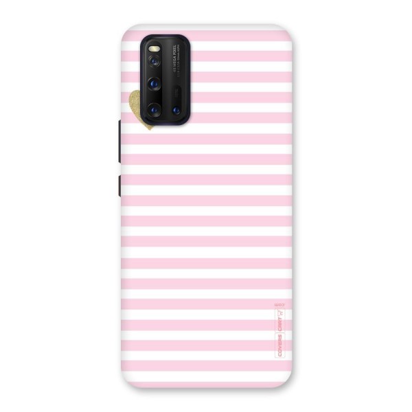 Pink Stripes Back Case for Vivo iQOO 3