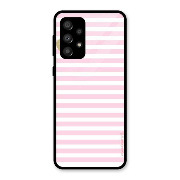 Pink Stripes Glass Back Case for Galaxy A32