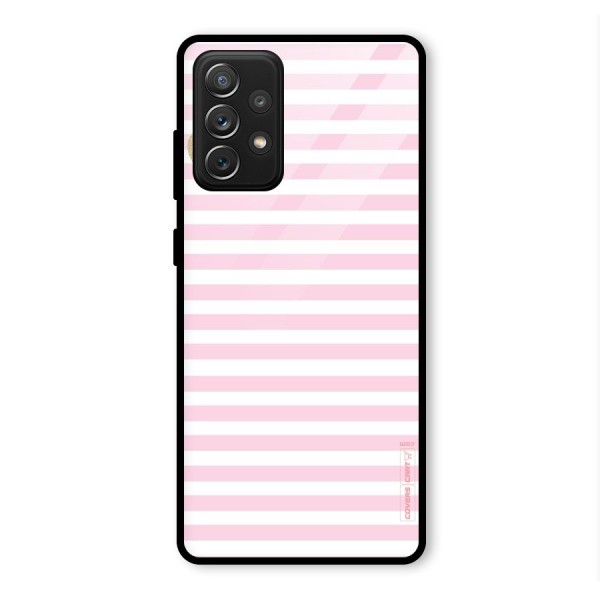 Pink Stripes Glass Back Case for Galaxy A72