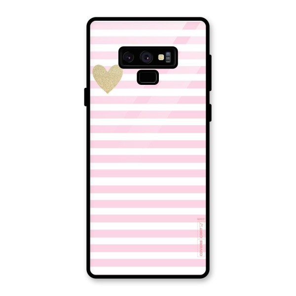 Pink Stripes Glass Back Case for Galaxy Note 9