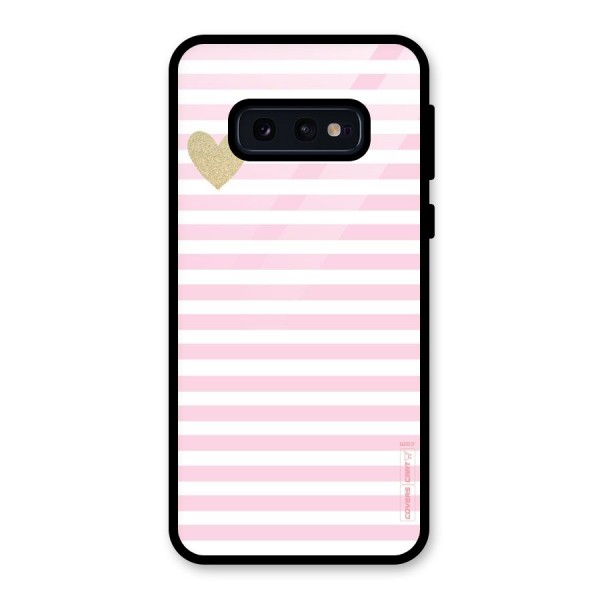 Pink Stripes Glass Back Case for Galaxy S10e